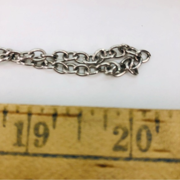 Silvertone Rose Flower Carved Pendant Boho Necklace 40" - Picture 2 of 8